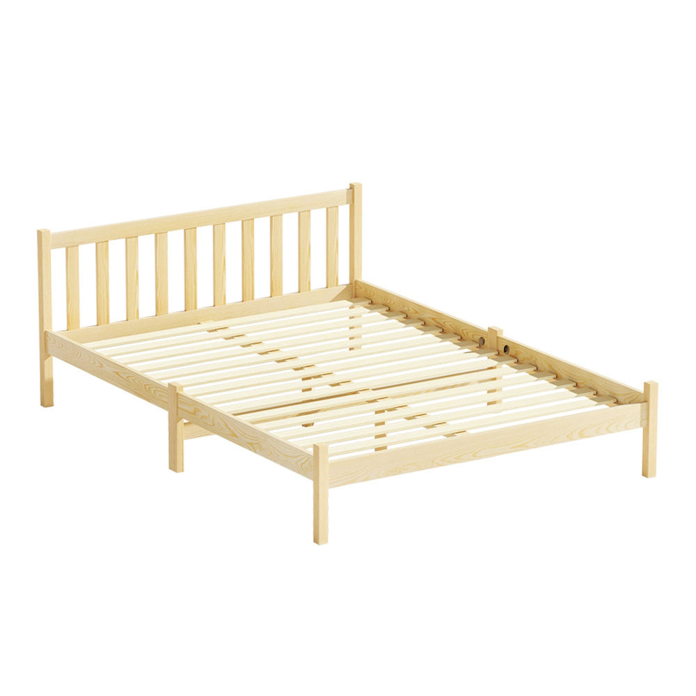 Artiss Bed Frame Double Size Wooden Oak SOFIE