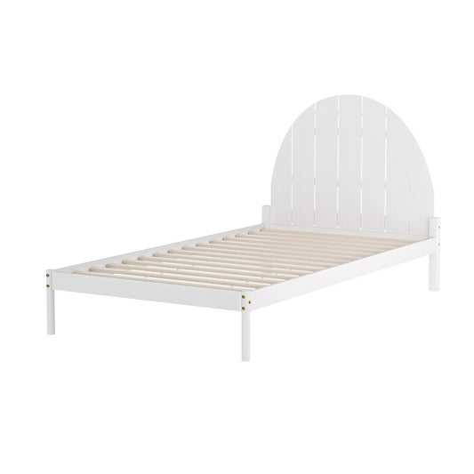 Artiss Bed Frame King Single Size Wooden White DALY
