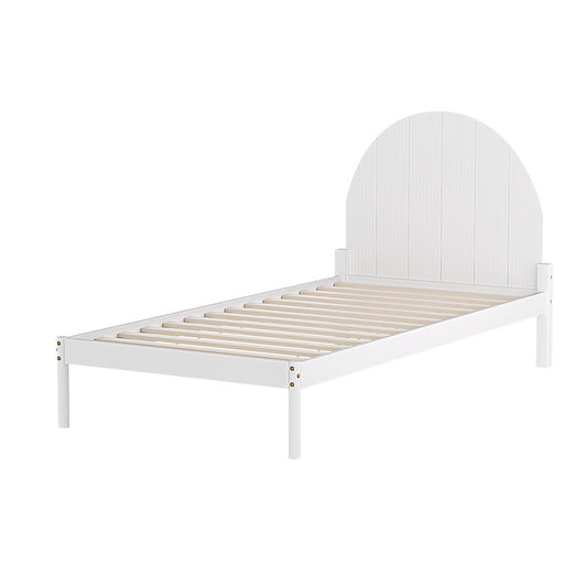 Artiss Bed Frame Single Size Wooden White DALY