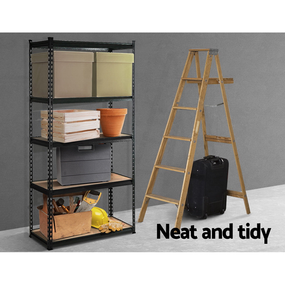 Giantz 1.5M Garage Shelving Warehouse Rack Pallet Racking Storage Shelve Black