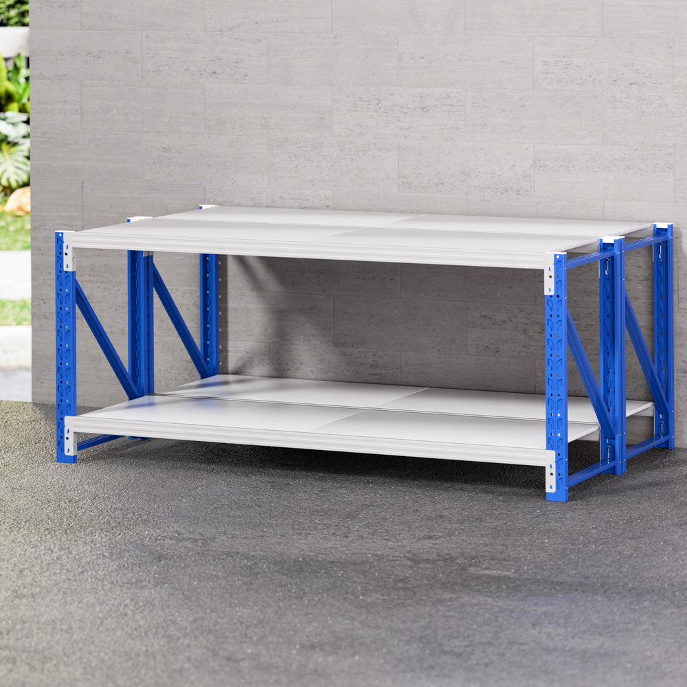 Giantz 2x 0.9M Garage Shelving Workbench Warehouse Rack