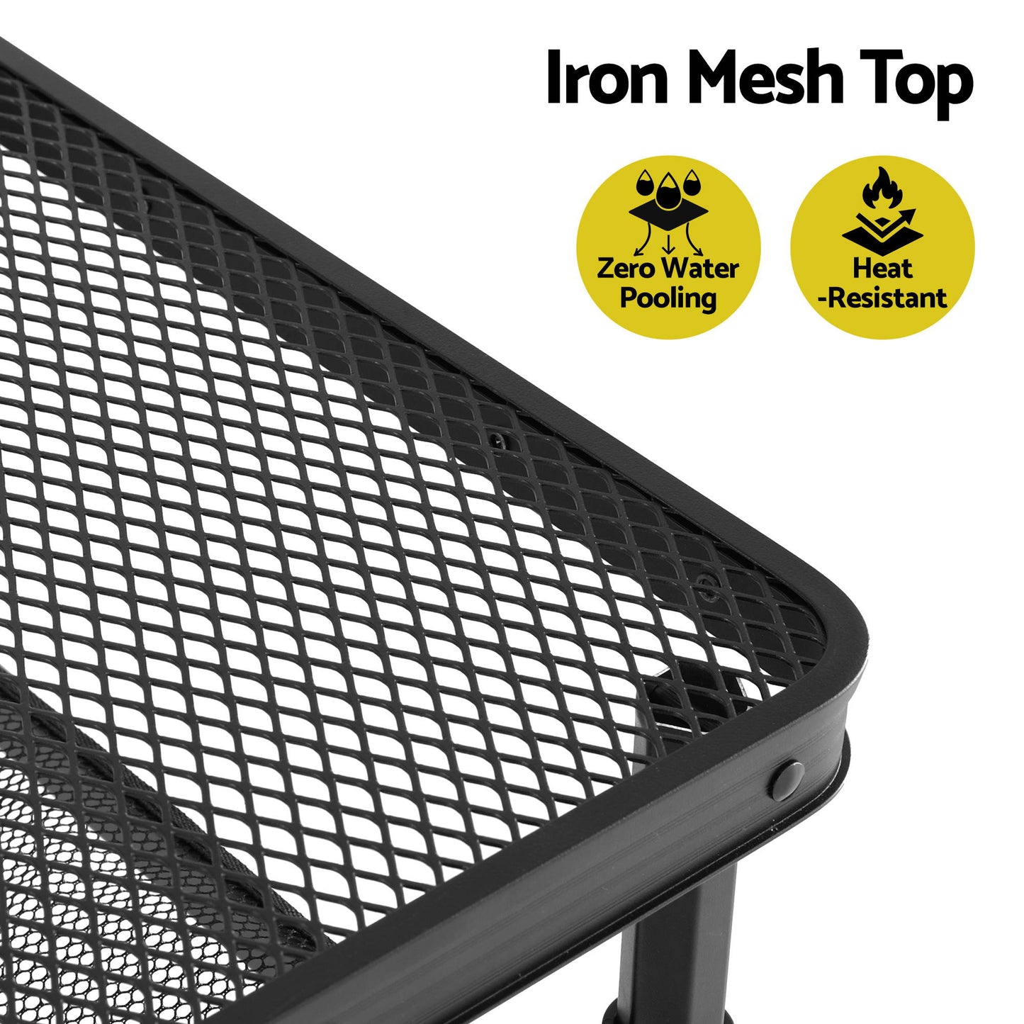 Gardeon BBQ Camp Table, 90*60*66 Portable Foldable Lightweight Grill Outdoor Metal Table 3.9kg