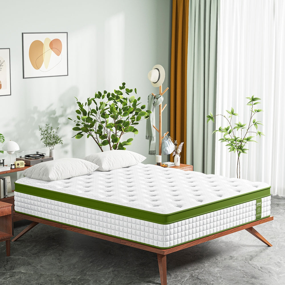 BedStory Double 30cm Hybrid Mattress Cooling Gel Memory Foam 5 Zone Pocket Spring Bed Temperature Regulating