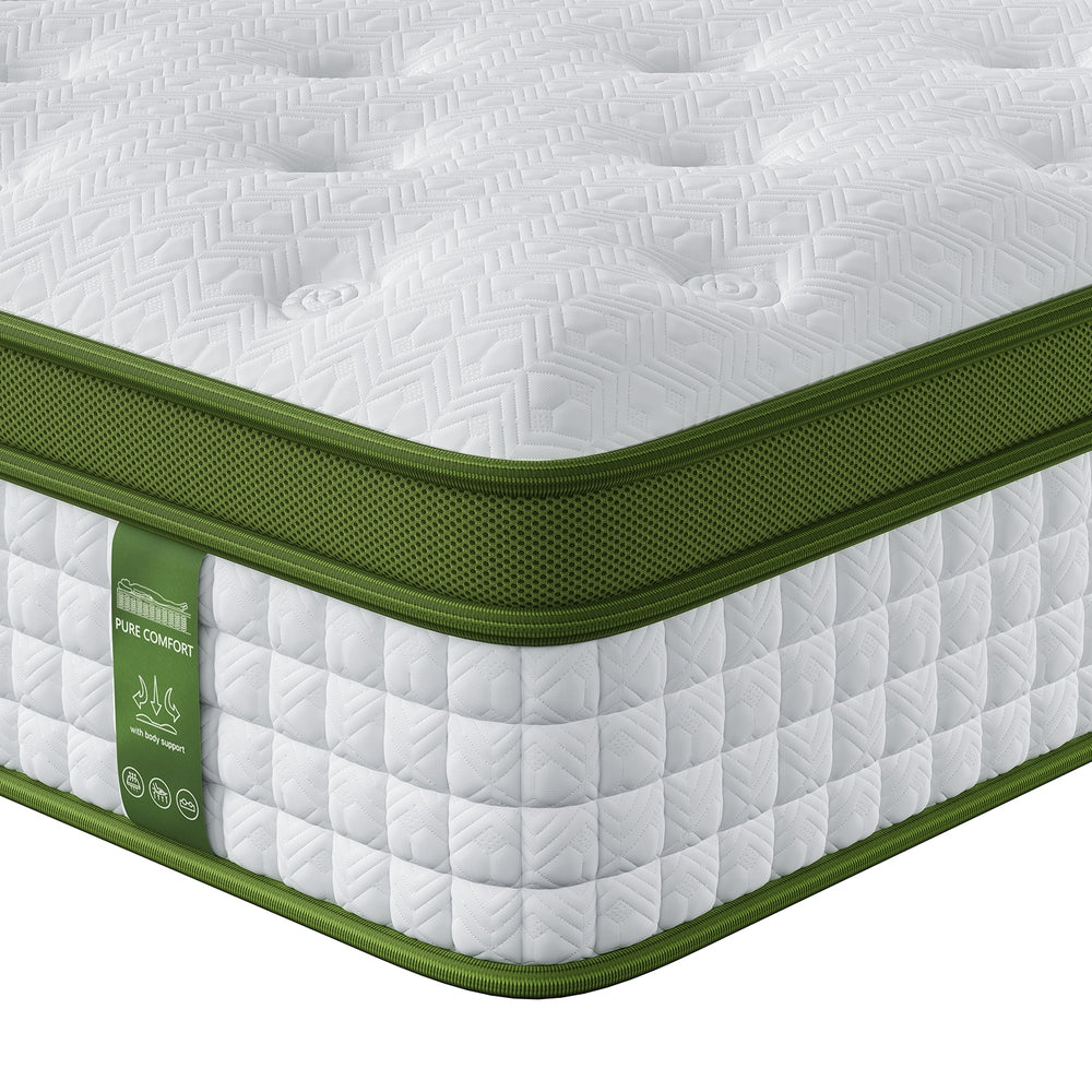 BedStory Queen 30cm Hybrid Mattress Cooling Gel Memory Foam 5 Zone Pocket Spring Bed Temperature Regulating