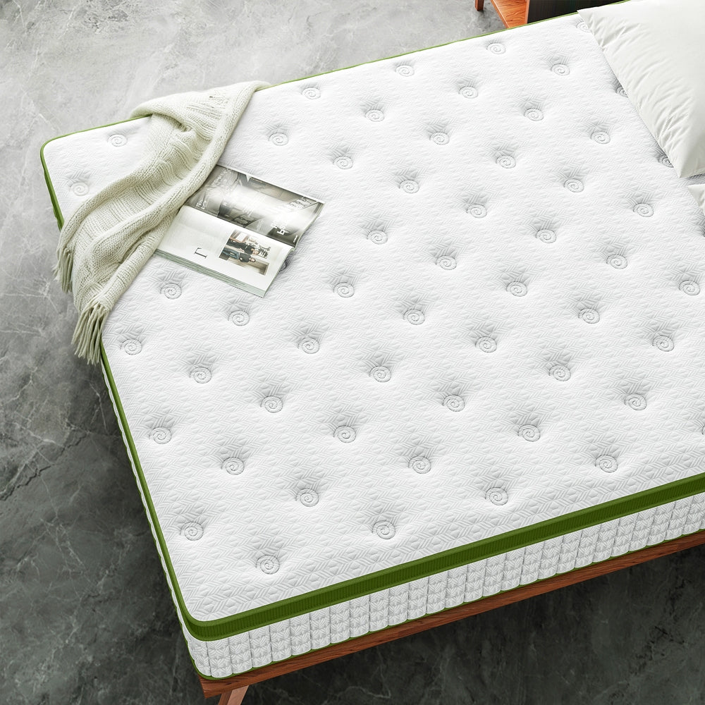 BedStory 34cm Single Latex Hybrid Mattress Medium Firm - 5 Zone Pocket Spring Bed for Pressure Relief Motion Isolation