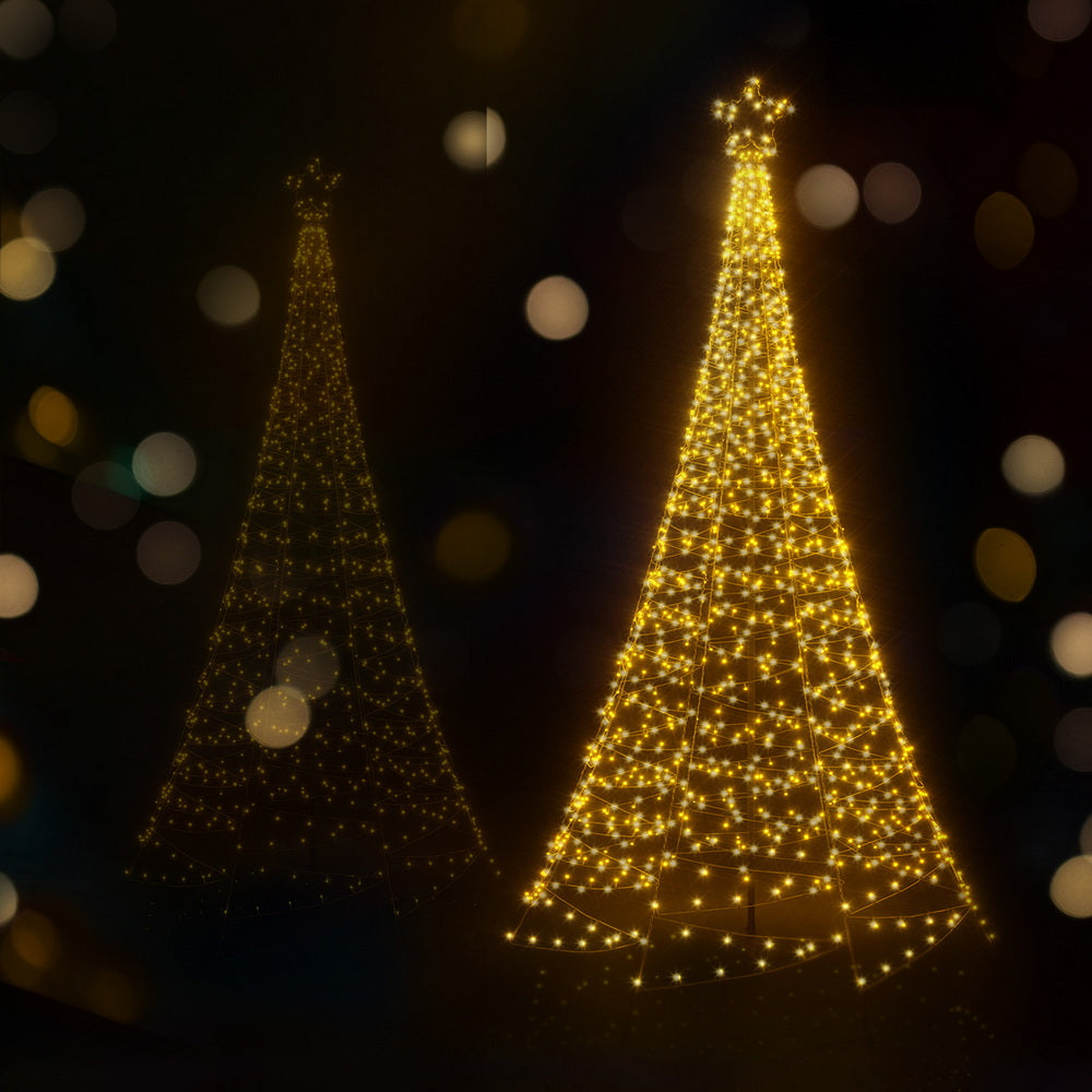 Jingle Jollys Solar Christmas Tree 2.1m 320 LED Net Lights Xmas Trees Decoration