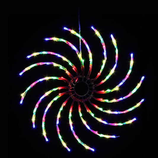 Jingle Jollys Christmas Lights 50cm Spin 128 LED Decorations