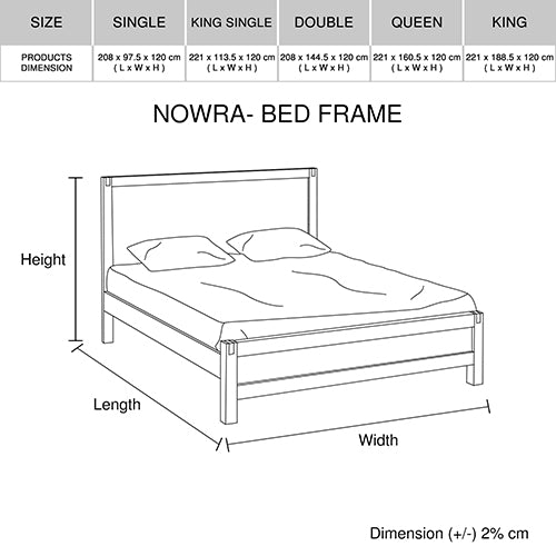 4 Pieces Bedroom Suite in Solid Wood Veneered Acacia Construction Timber Slat Queen Size Oak Colour Bed, Bedside Table & Dresser